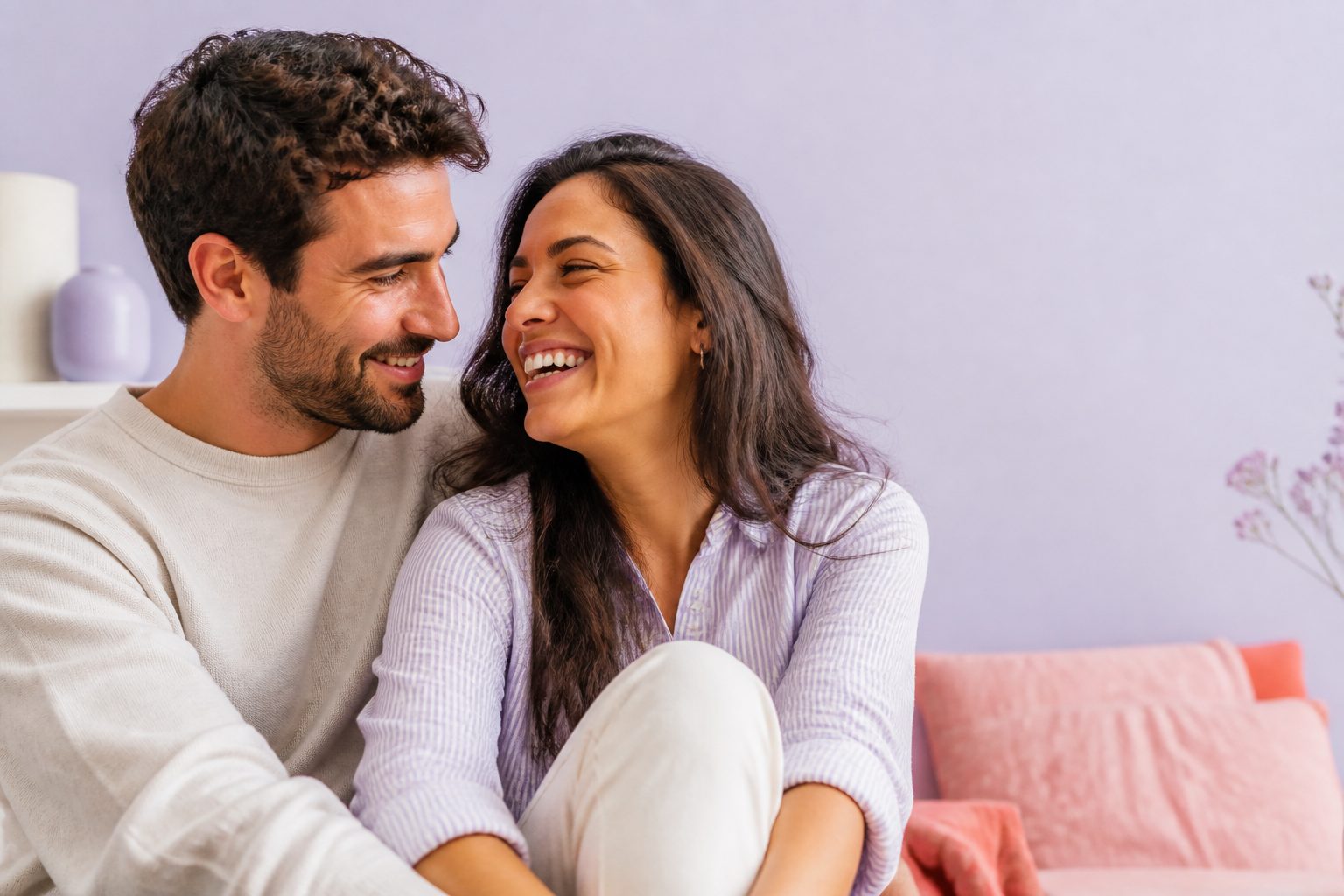 Deux adultes partageant un moment complice