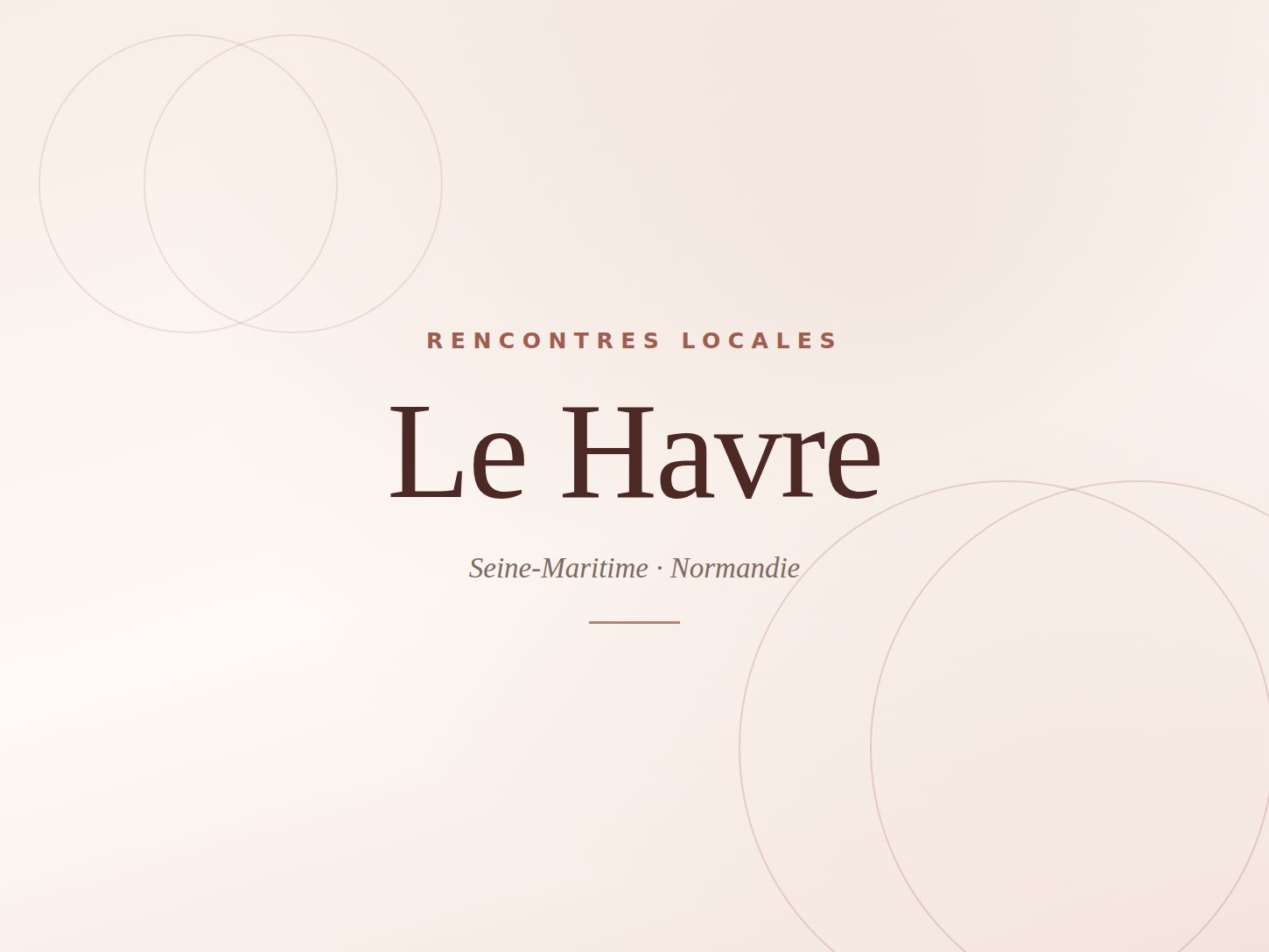 Rencontre au Havre — Élégance Rencontre