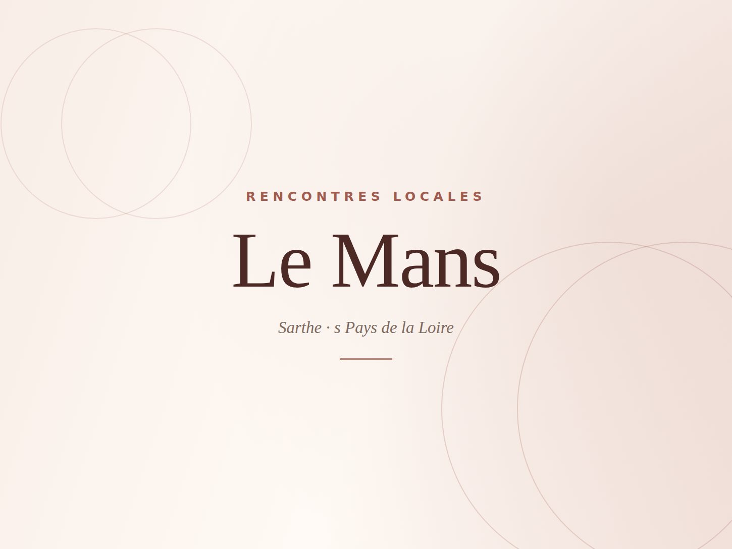 Rencontre au Mans — Élégance Rencontre