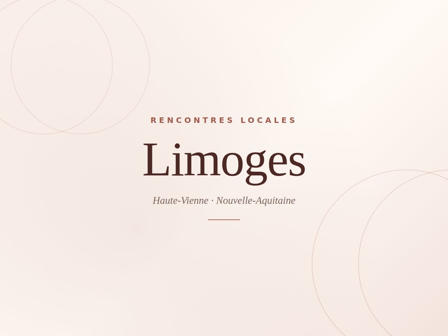 Rencontre à Limoges — Élégance Rencontre