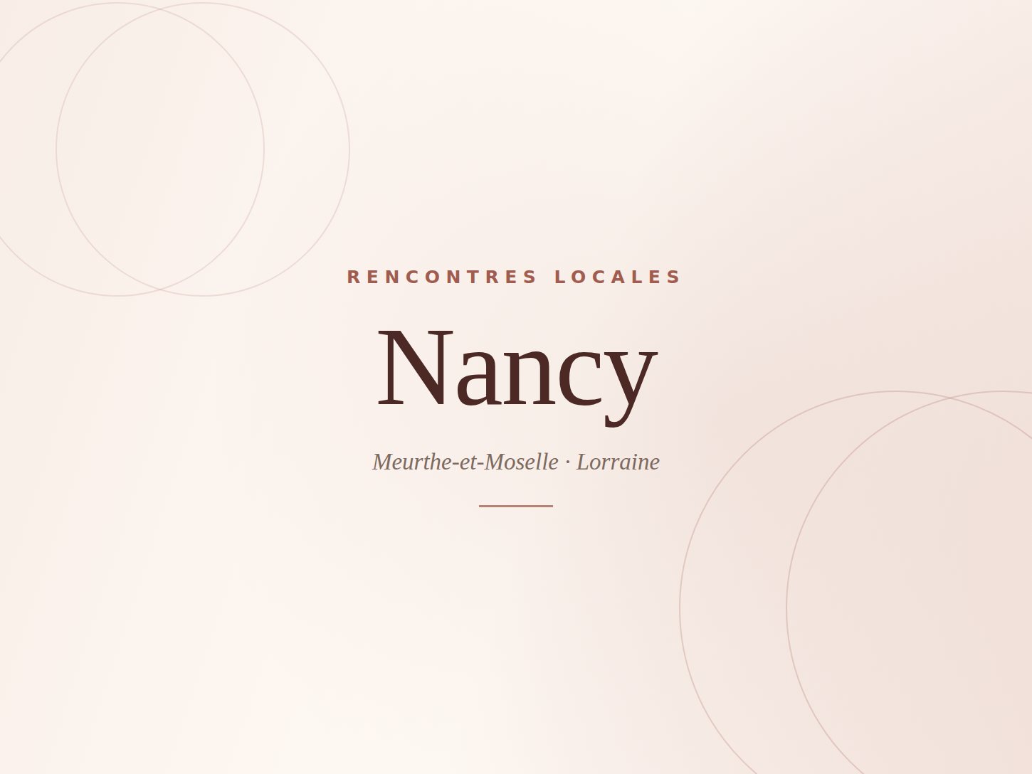 Rencontre à Nancy — Élégance Rencontre