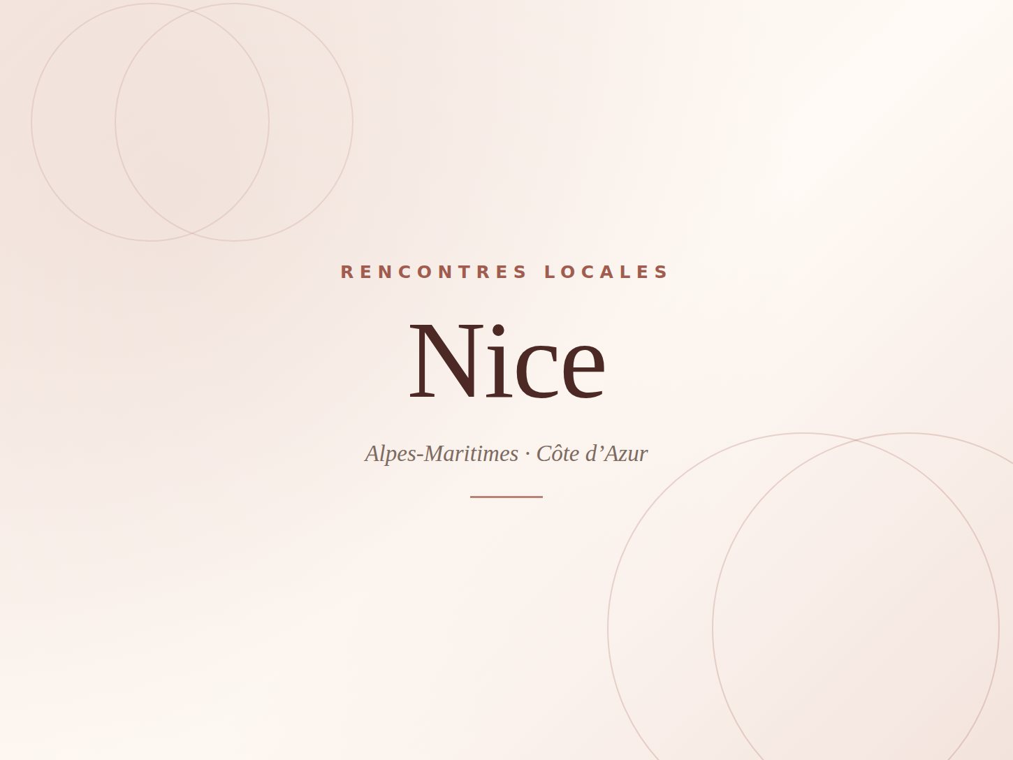Rencontre à Nice — Élégance Rencontre