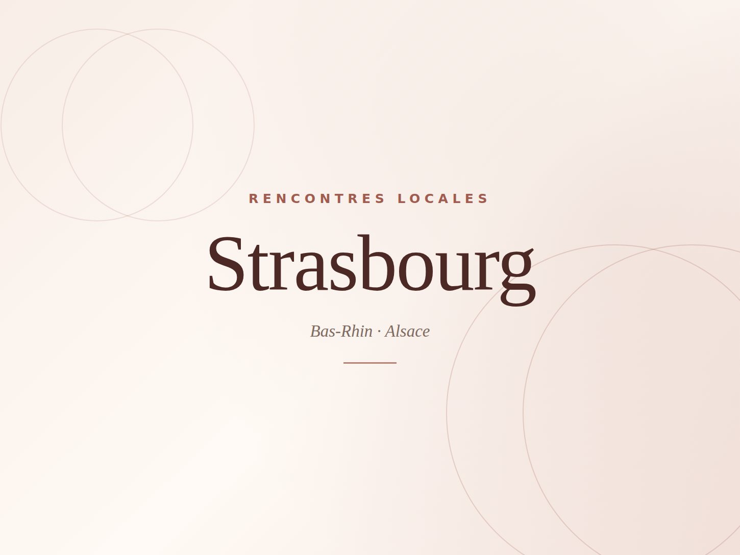 Rencontre à Strasbourg — Élégance Rencontre